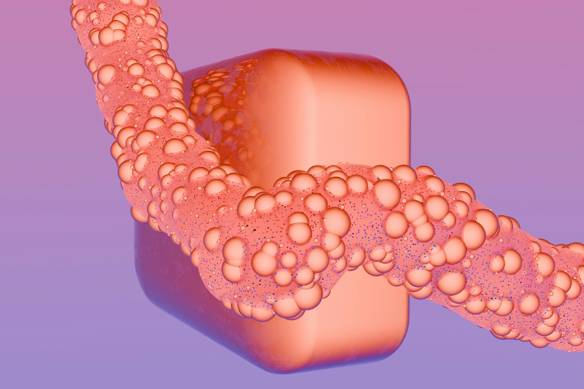 Abstrakcyjne kolorowe bańki mydlane na tle gradientowych barw